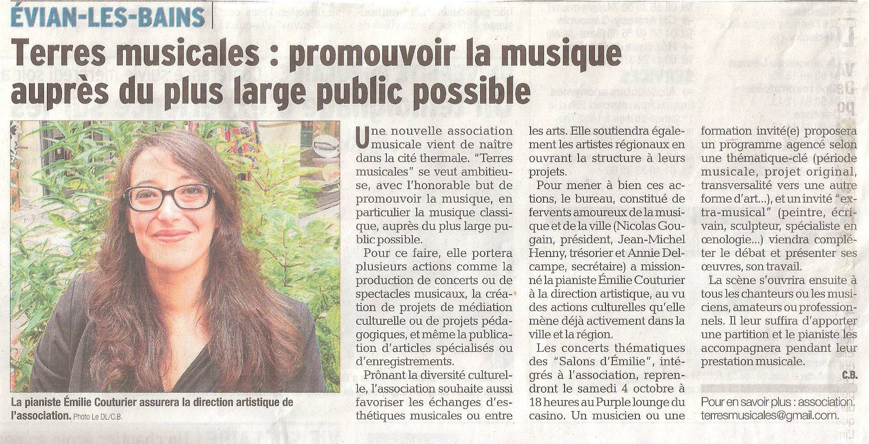 Article dauphine 28 septembre 2014 association terres musicales 3